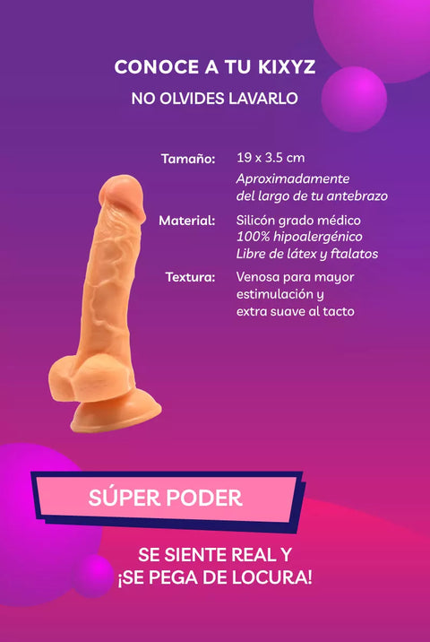 Fleshy - Dildo hiperrealista con una potente base de succión